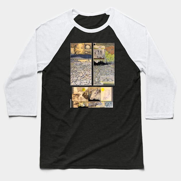 Drought Triptych Baseball T-Shirt by JEAndersonArt